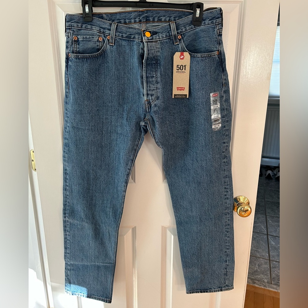 Levi’s 501 button fly original. Orange Tab and Tag. Brand new. 36x30